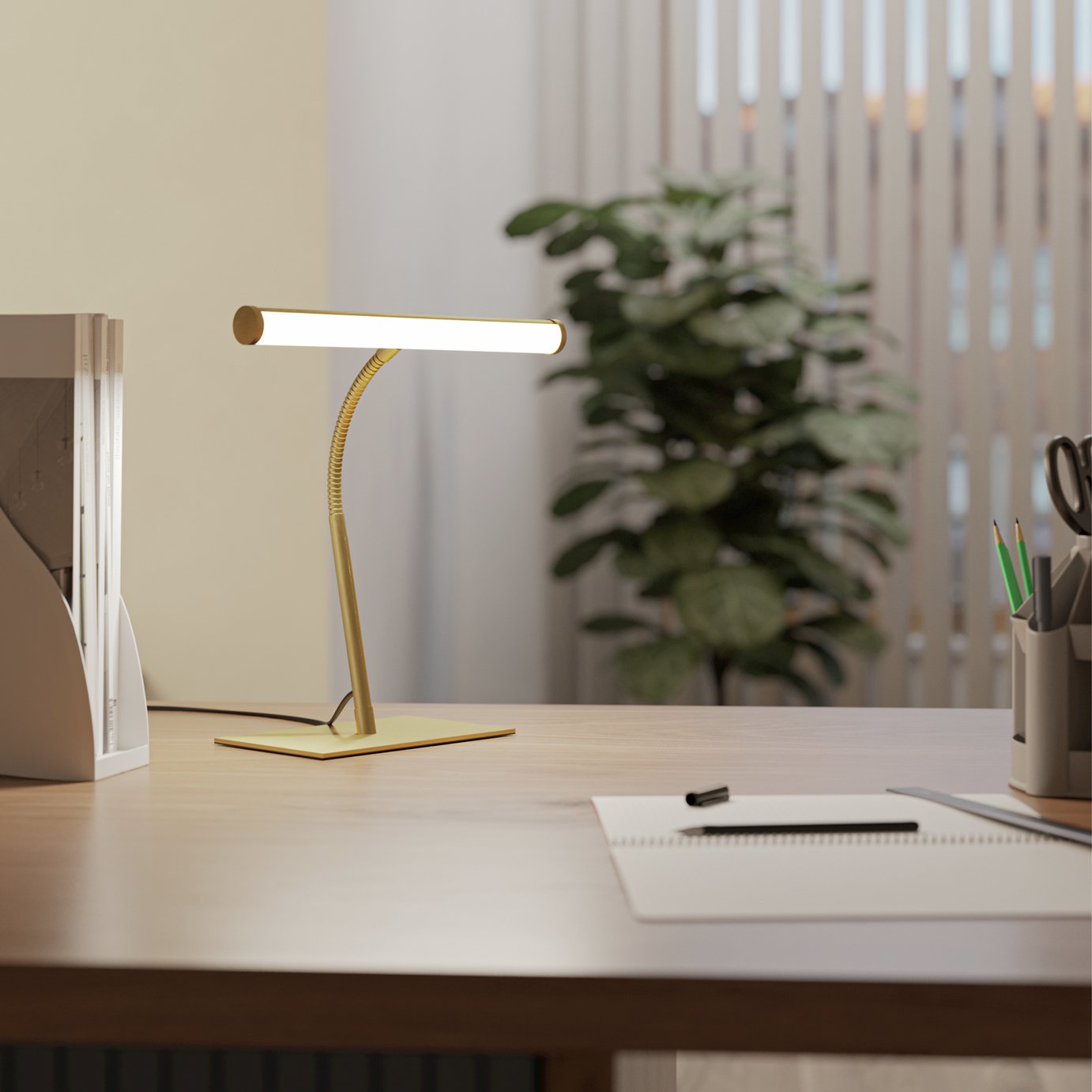 EGLO Riccione LED Desk Lamp - Gold