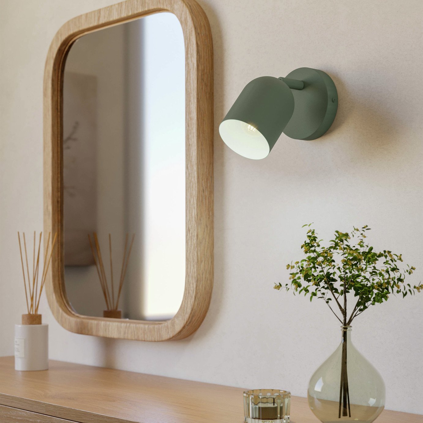 EGLO Tilston Steel Light Spotlight - Green