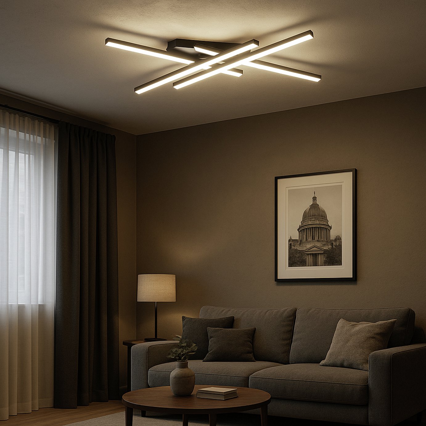 EGLO Vascella LED Flush Ceiling Light