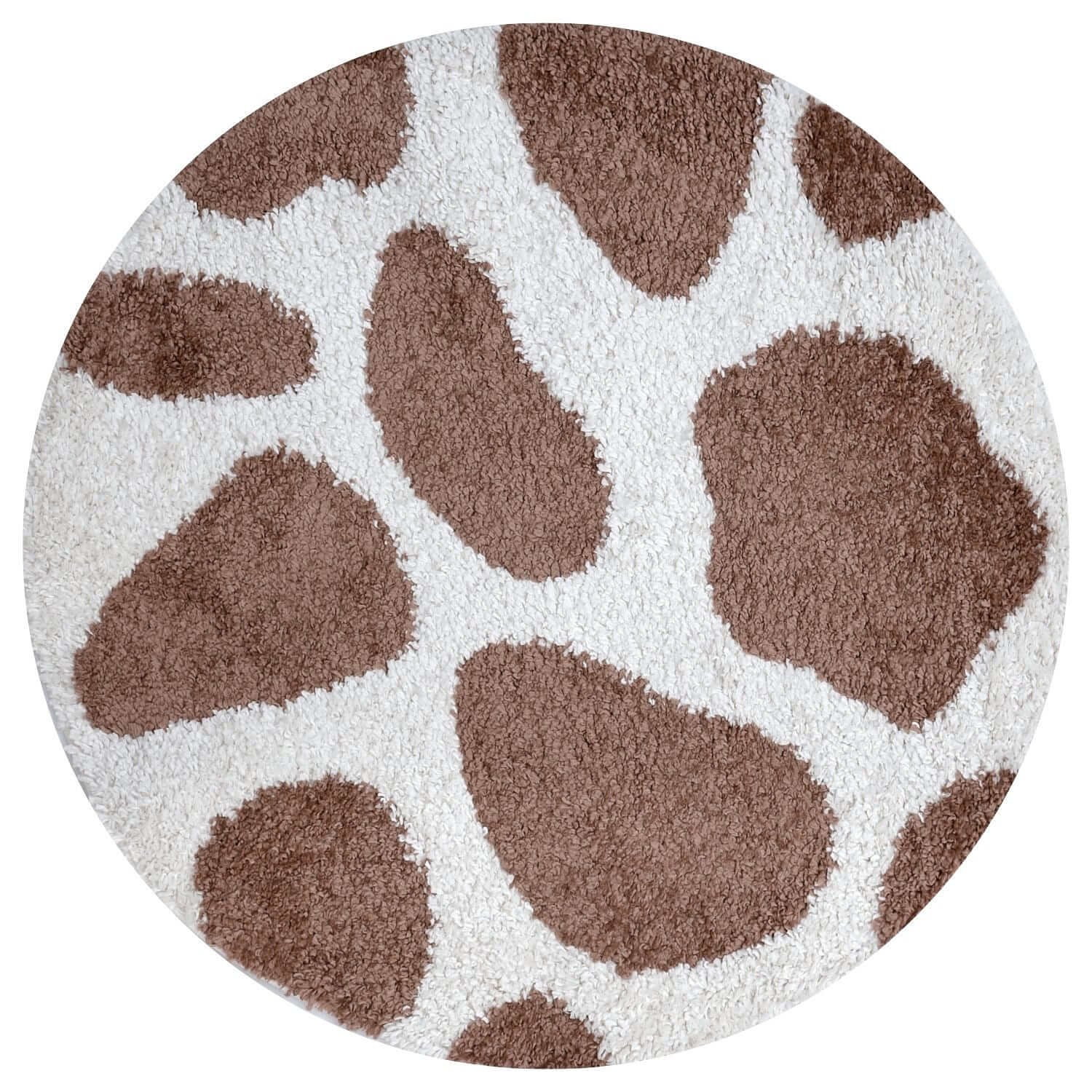 The Rugs Terracotta Moodi Pebble Round Shaggy Rug - 120cm