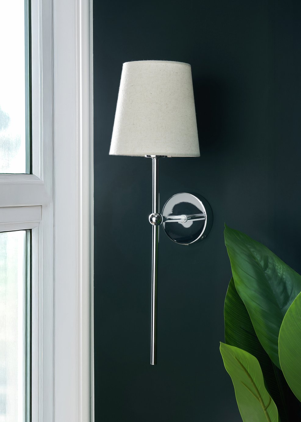 BHS Alena Metal Rechargeable Wall Light - Chrome