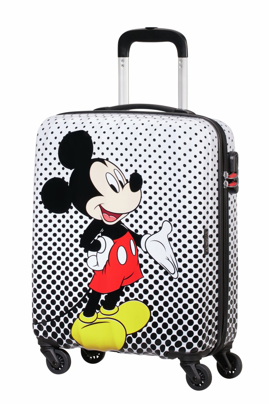 American Tourister Disney Mickey Mouse Polka Dot 4 Wheel Hard Suitcase - 55cm