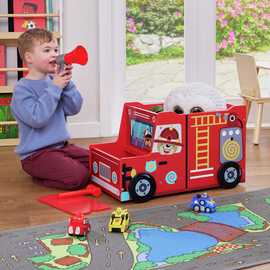 Liberty House Toys Kids Fire Engine Toy Box - Red