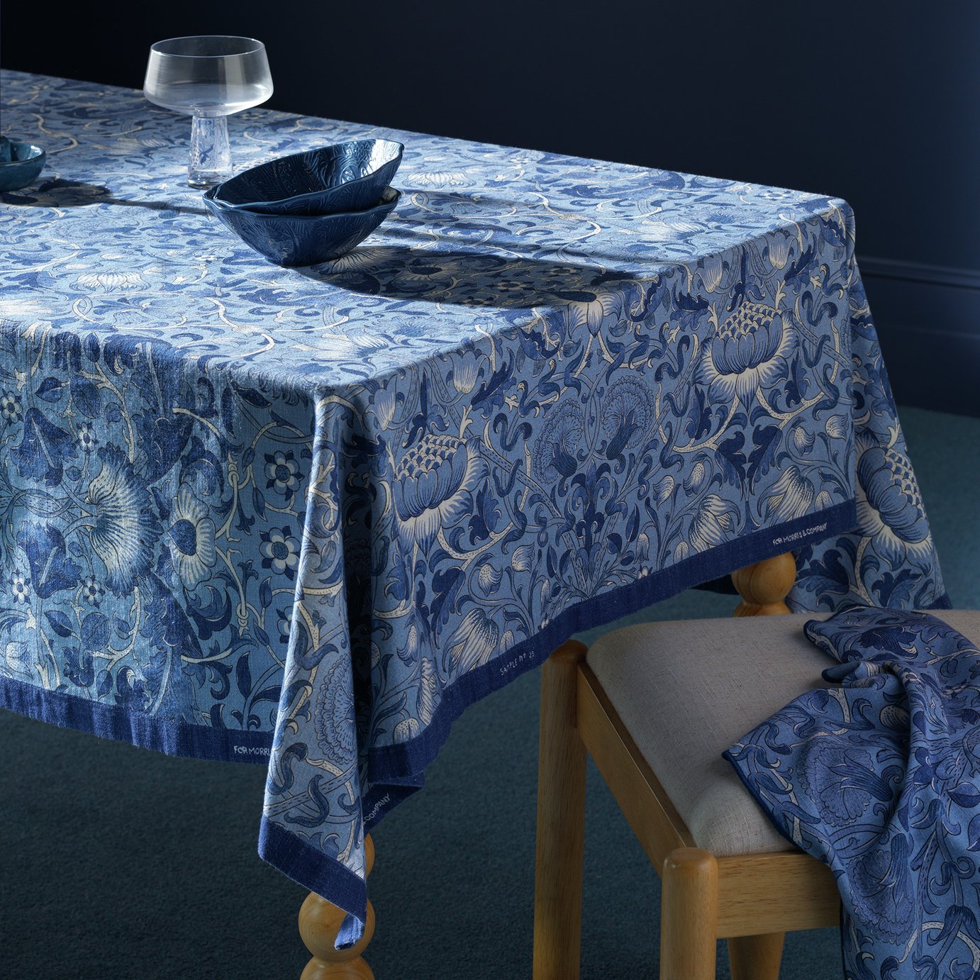 Habitat x Morris & Co. Inky Table Cloth - Blue