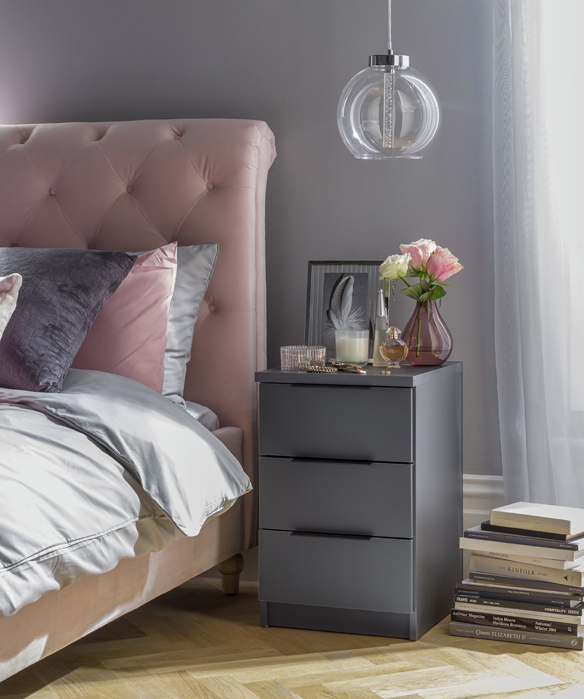 Argos Home Hallingford 3 Drawer Bedside Table