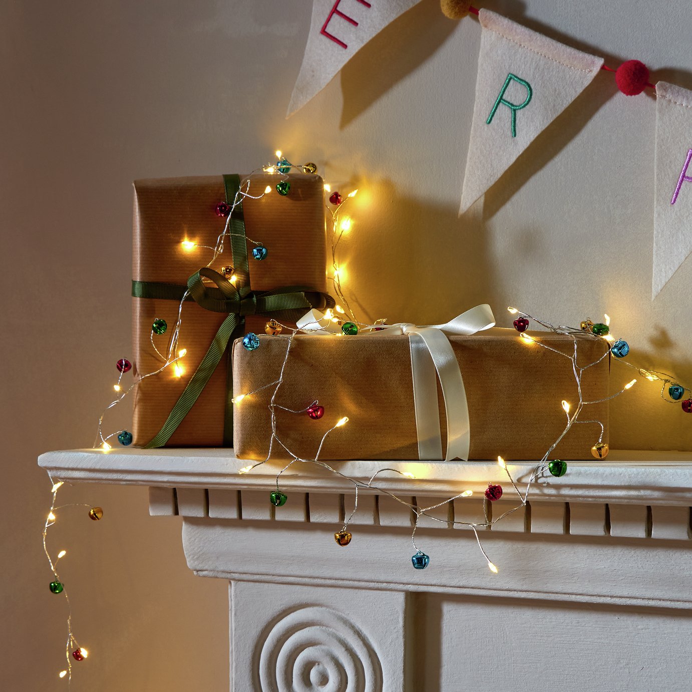 Argos Home Coloured Bell LED Garland 