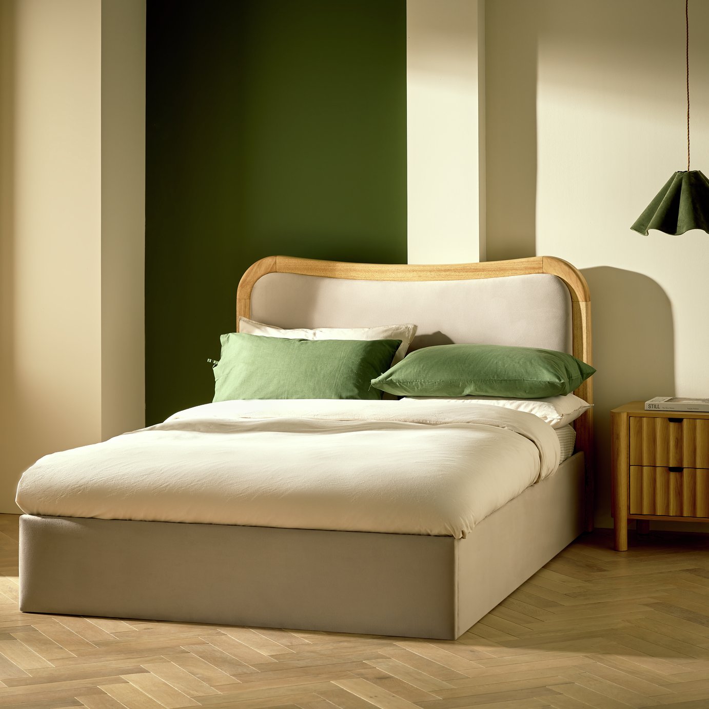 Habitat Farrah End Lift Double Ottoman Bed - Natural