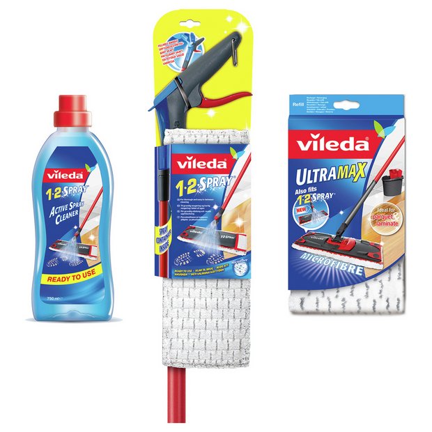 beneden Aanmoediging laten vallen Buy Vileda 1,2 Spray Mop Kit | Mops | Argos