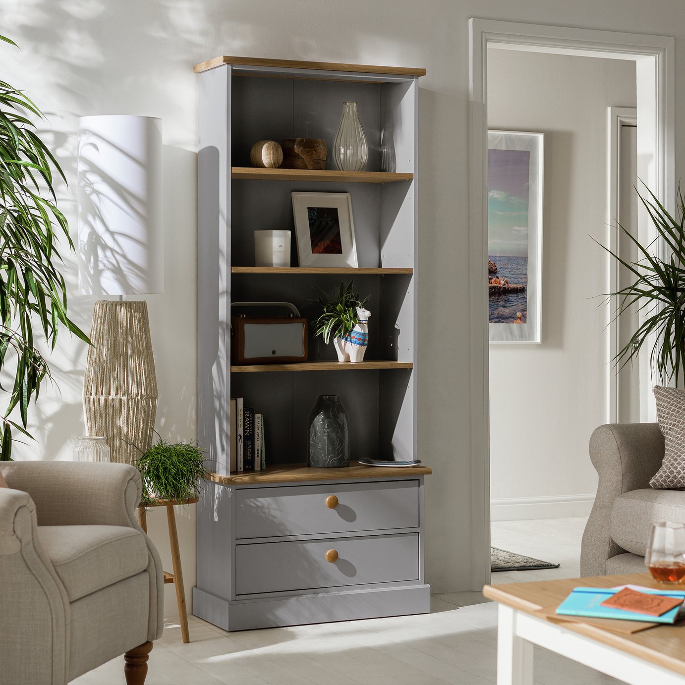 Argos Home Winchester 2 Drawer Bookcase