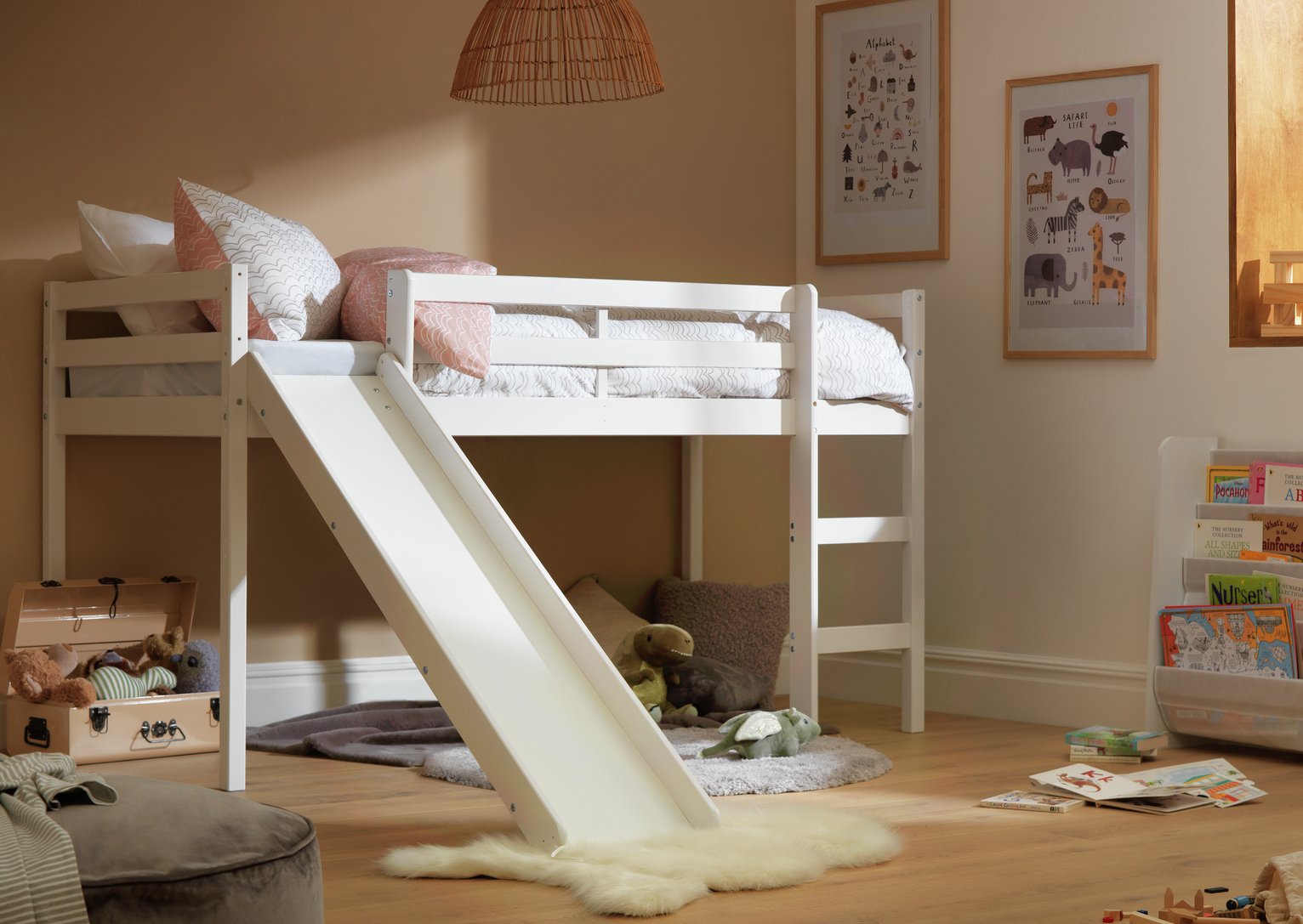 Argos Home Kaycie Mid Sleeper with Slide - White