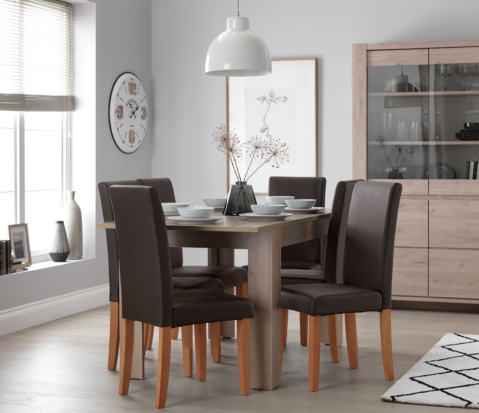 Argos Home Miami Extending Rectangular Dining Table & Chairs