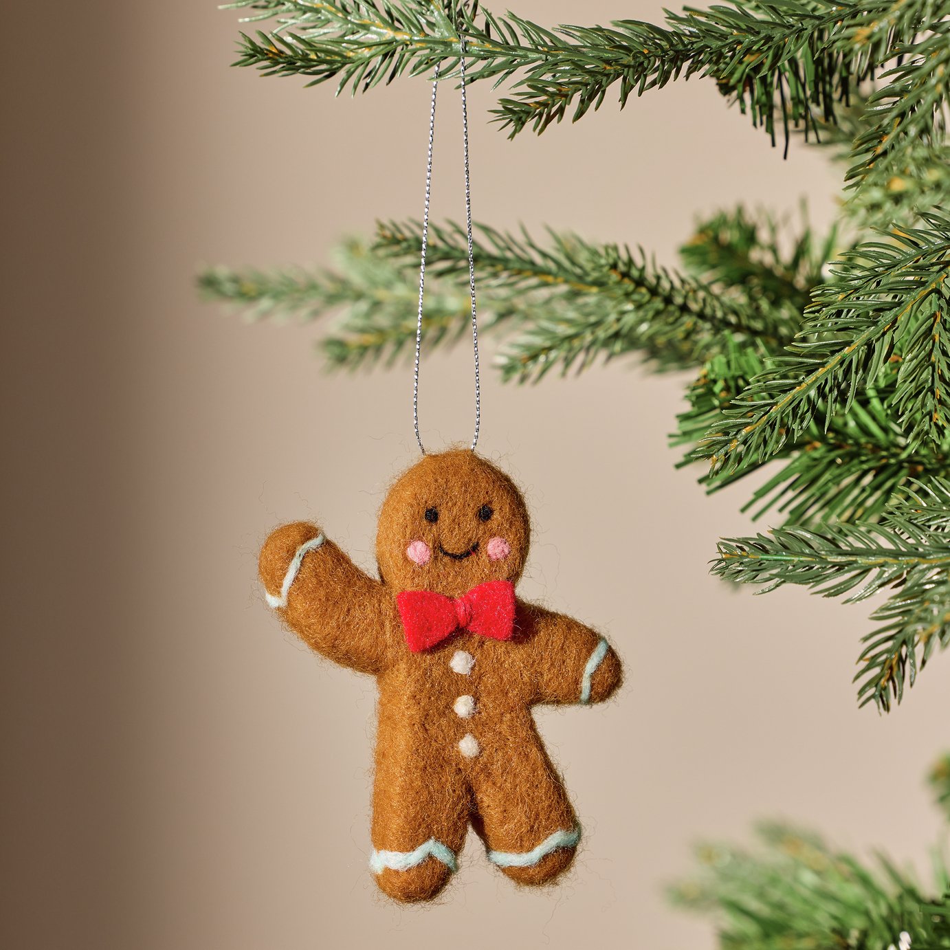 Argos Home Felt Ginger Bread Man Hanging Christmas Ornament