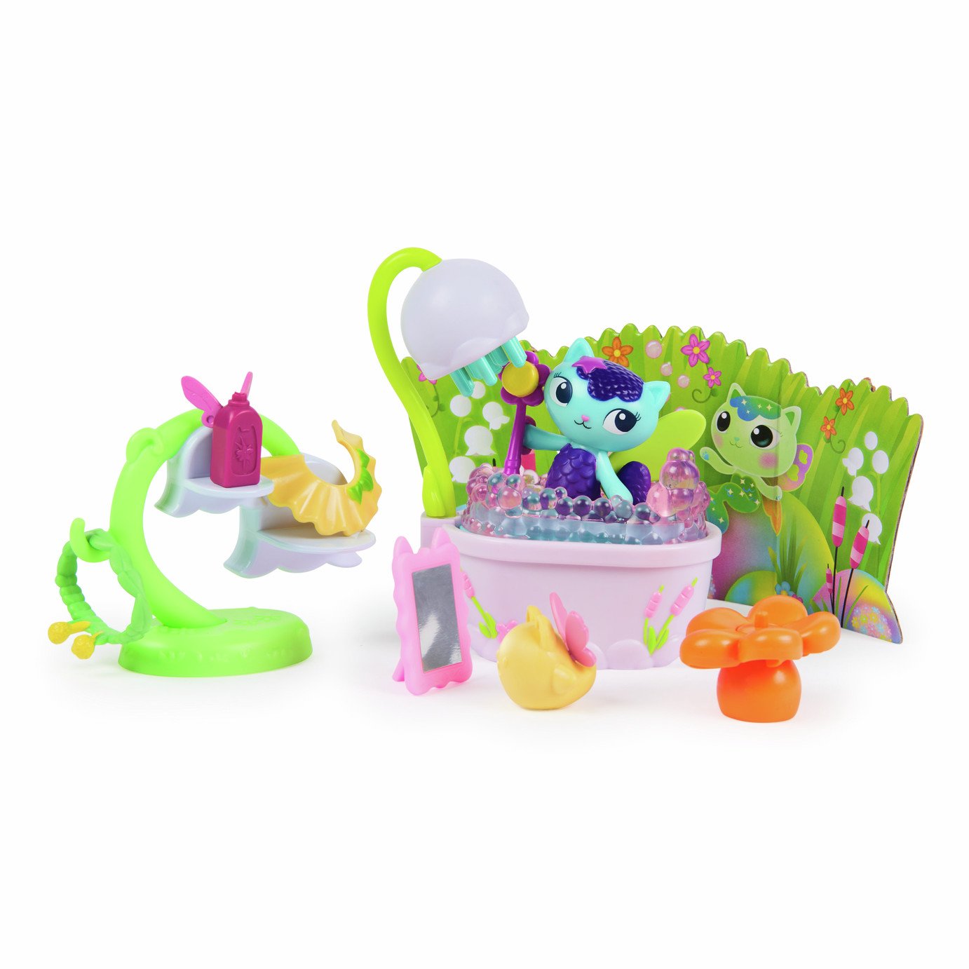 Gabbys Dollhouse MerCat's Fairy Bathroom 12-Piece Playset