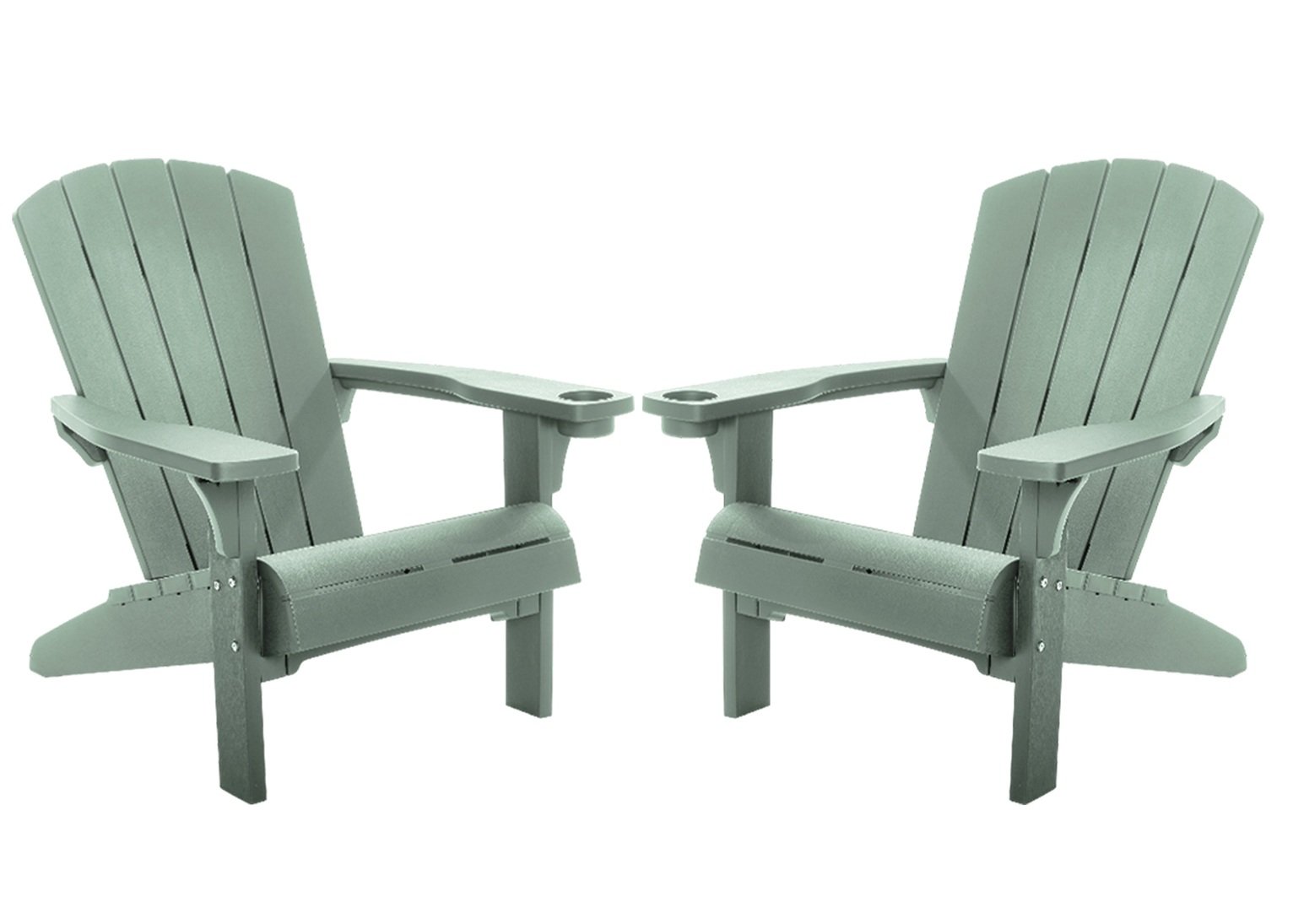 Keter Alpine Adirondack Set of 2 Resin Chair - Green