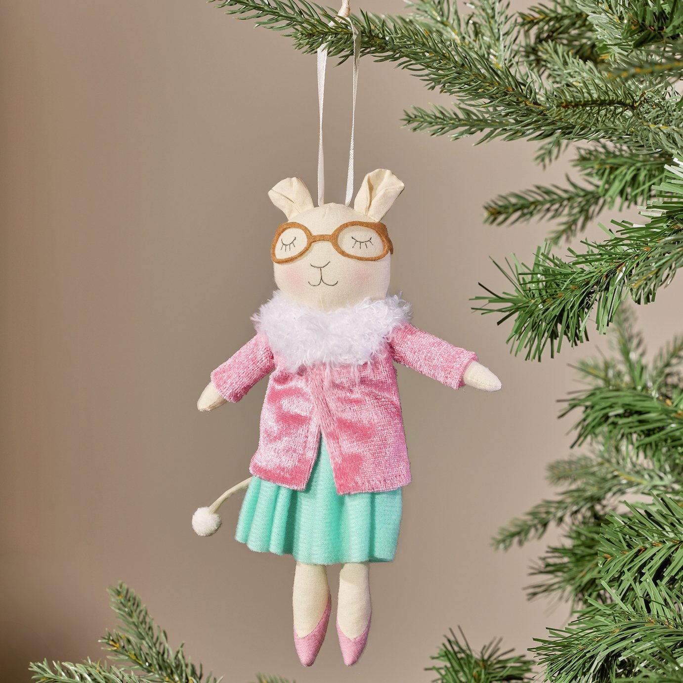 Argos Home Mama Bunny Hanging Christmas Ornament