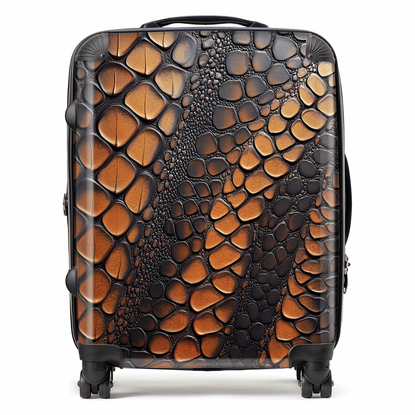 Warren Reed - Designer Snake Skin Print 8-Wheel Hard Suitcase - Medium