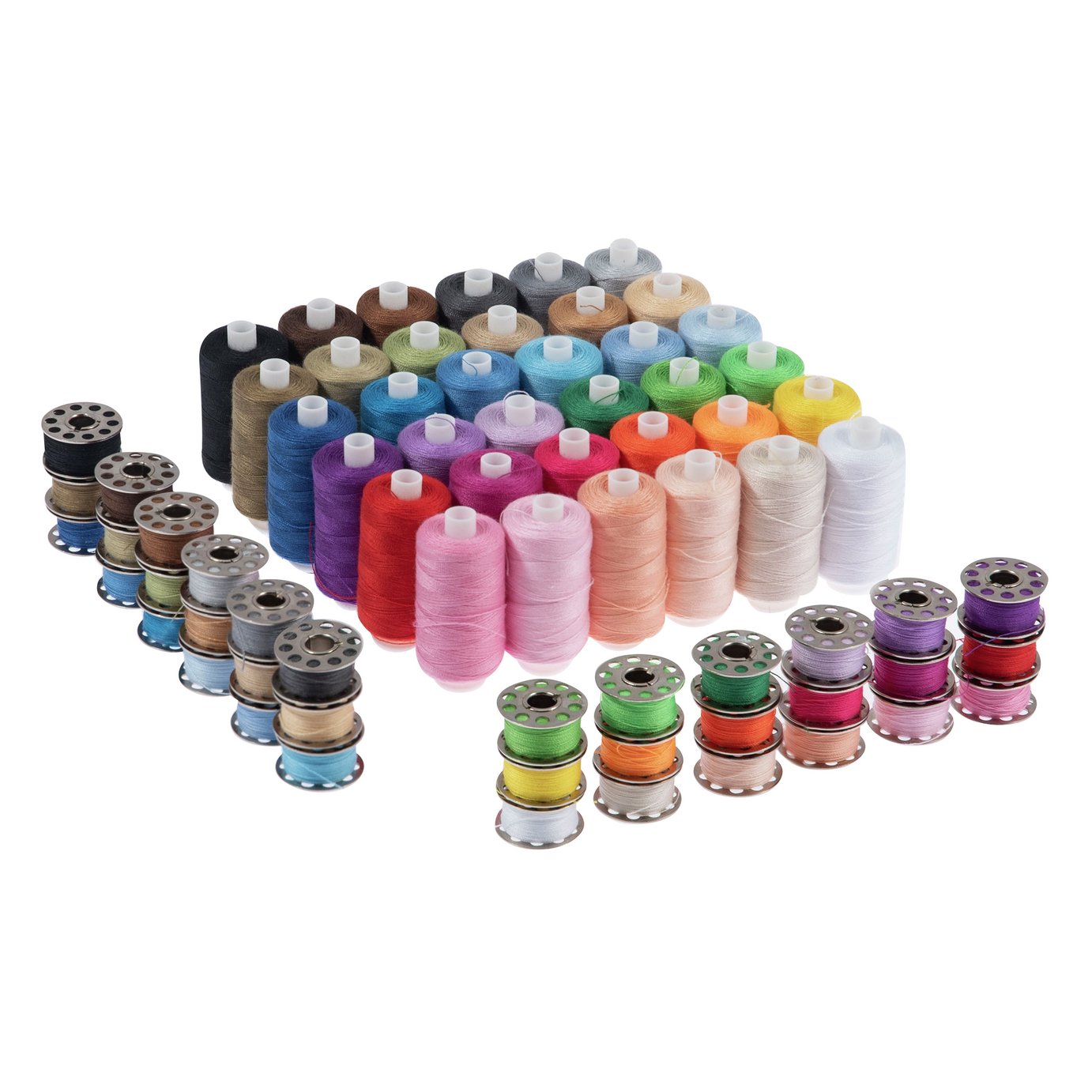 Trimits 36-Spool Polyester Thread and Bobbin Set - Assorted Colours