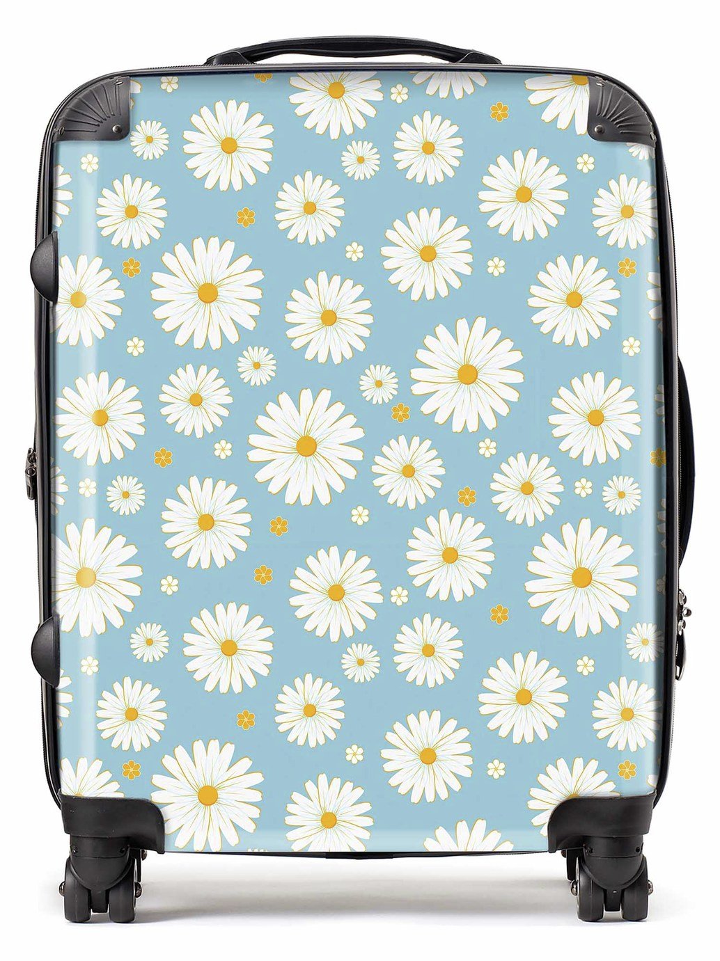 Warren Reed - Designer Summer Daisy Pattern 8-Wheel Hard Suitcase - Medium