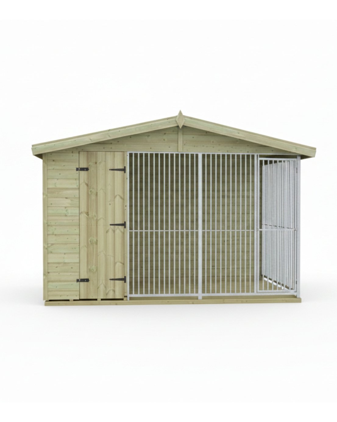 Benchmark Kennels Single Premium Wooden Dog Kennel - 10 x 4ft