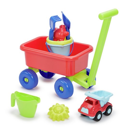 Ecoiffier Beach Trolley With Accessories Sand Toy