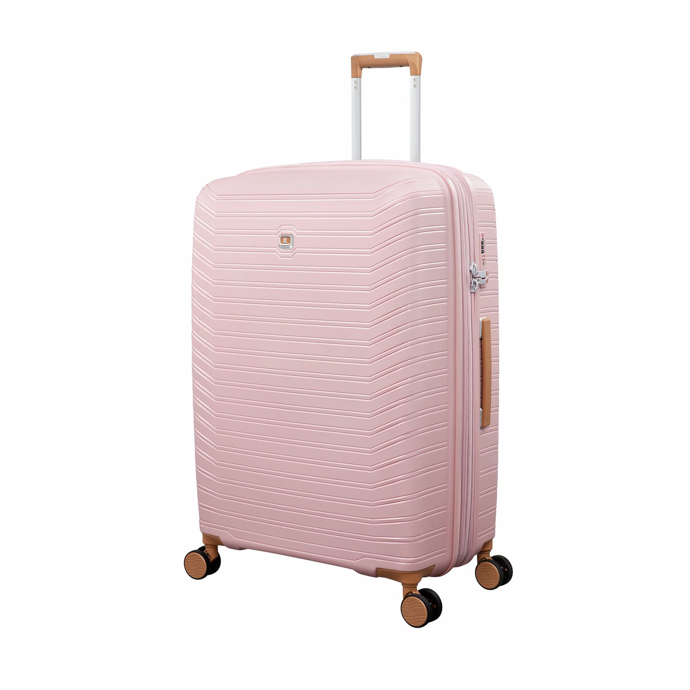 IT Luggage Continuous Expandable 8 Wheel Hard Suitcase
