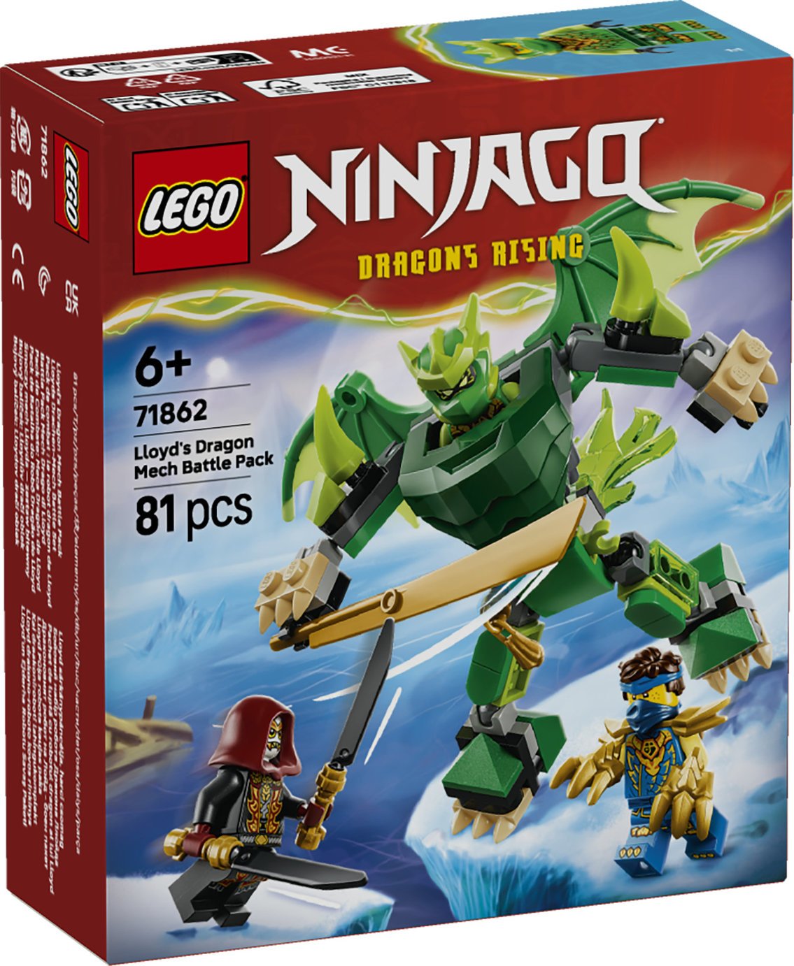 LEGO NINJAGO Lloyd's Dragon Mech Battle Pack Ninja Toy 71862 PREORDER