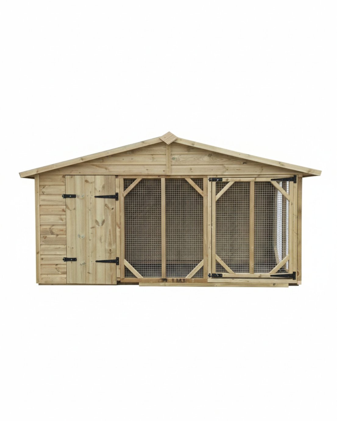 Benchmark Kennels Single Classic Wooden Dog Kennel - 10 x 4ft