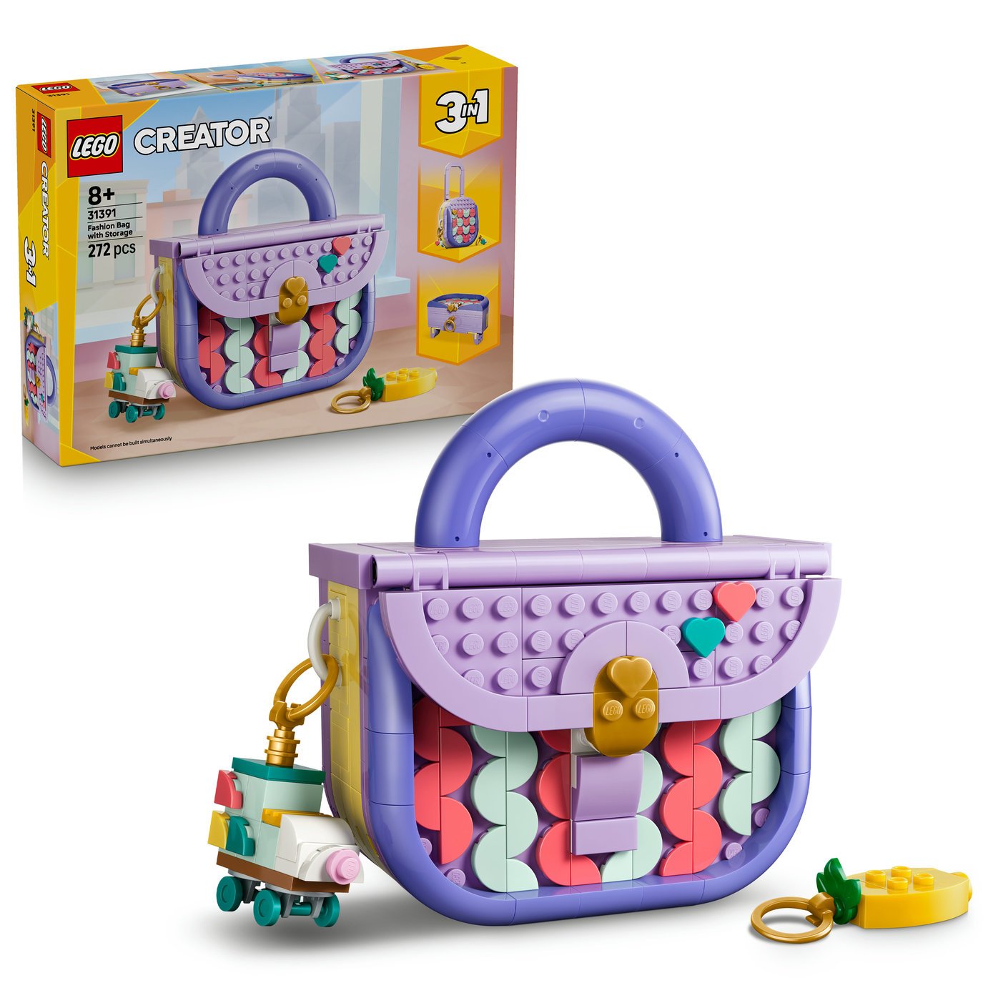 LEGO Creator 3 in 1 Art Fashion Bag with Storage Toy 31391