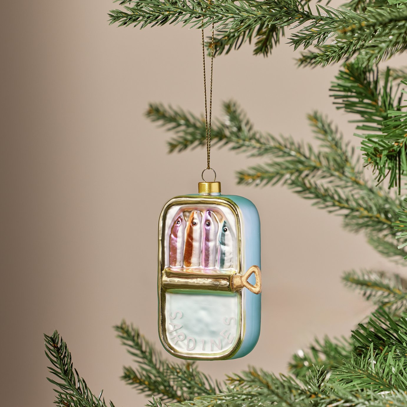 Argos Home Sardine Tin Hanging Christmas Ornament