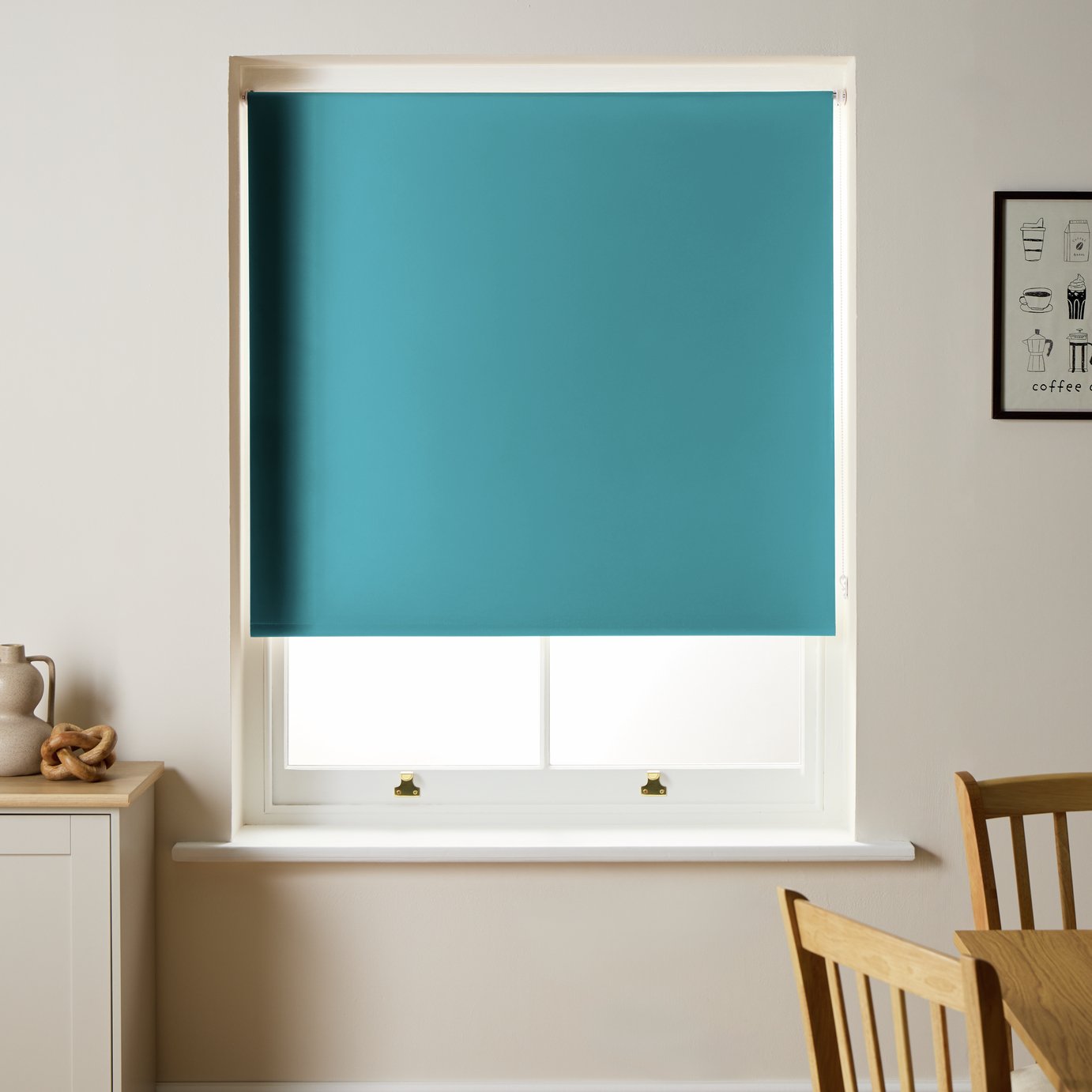 Argos Home Blackout Teal Roller Blind - 60cm