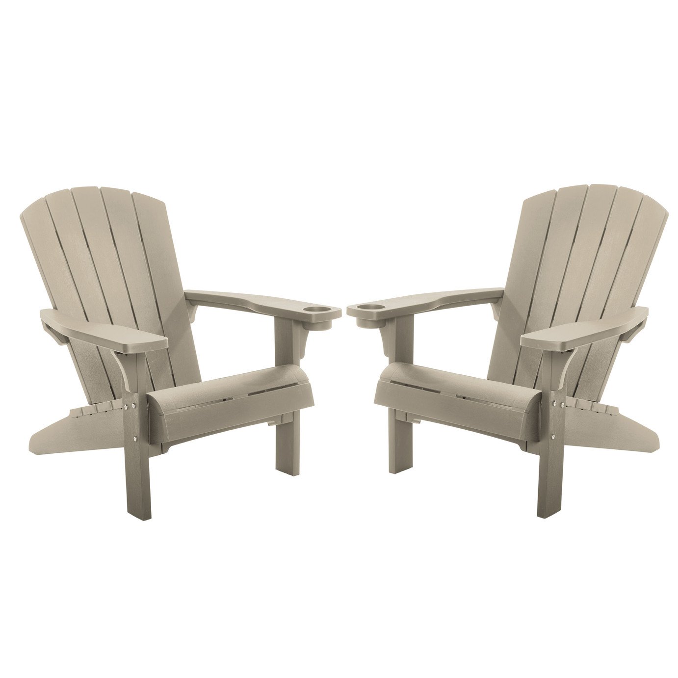 Keter Alpine Adirondack Set of 2 Resin Chair - Sage Green