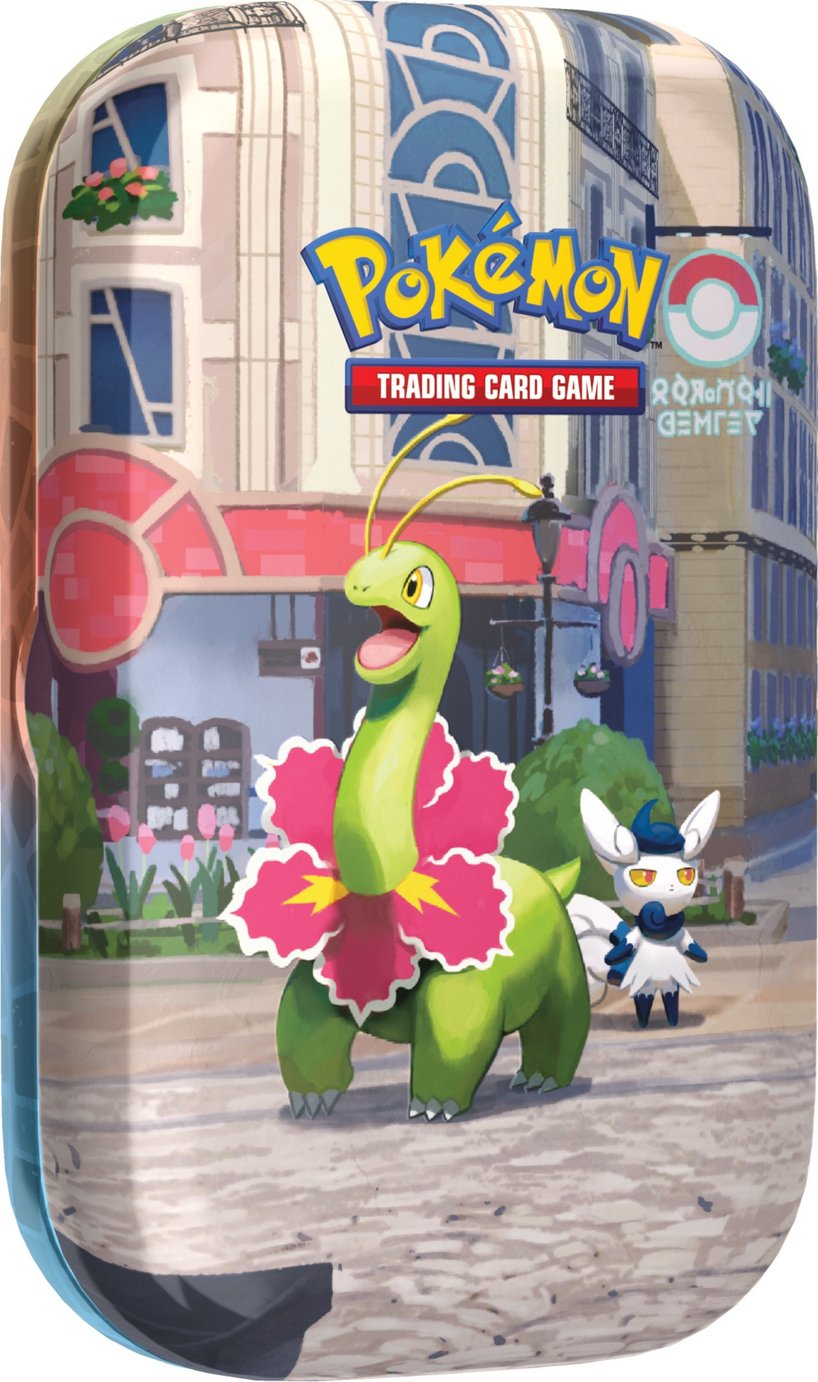 Pokémon Lumiose City Meganium Meowstic Trading Cards Mini Tin