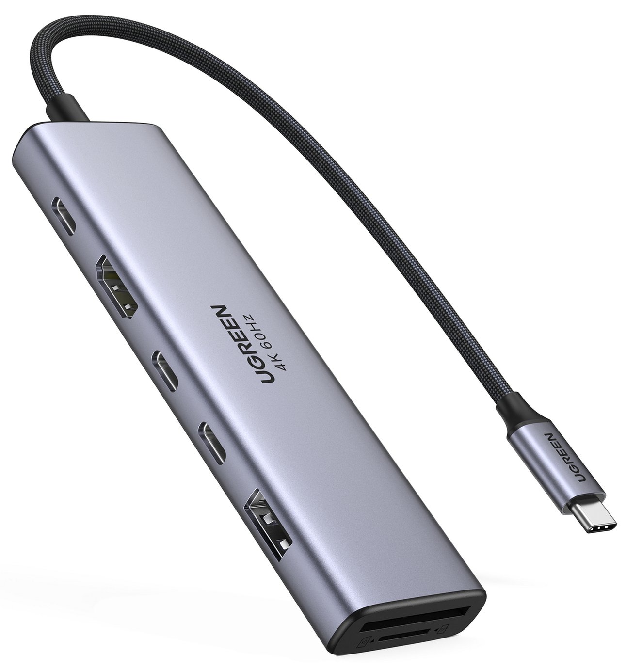 UGREEN 7-In-1 USB-C Hub with 4K HDMI, USB-A, USB-C, TF/SD Card Slot