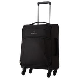 Featherstone 4 Wheel Soft Cabin-Size Suitcase - Black