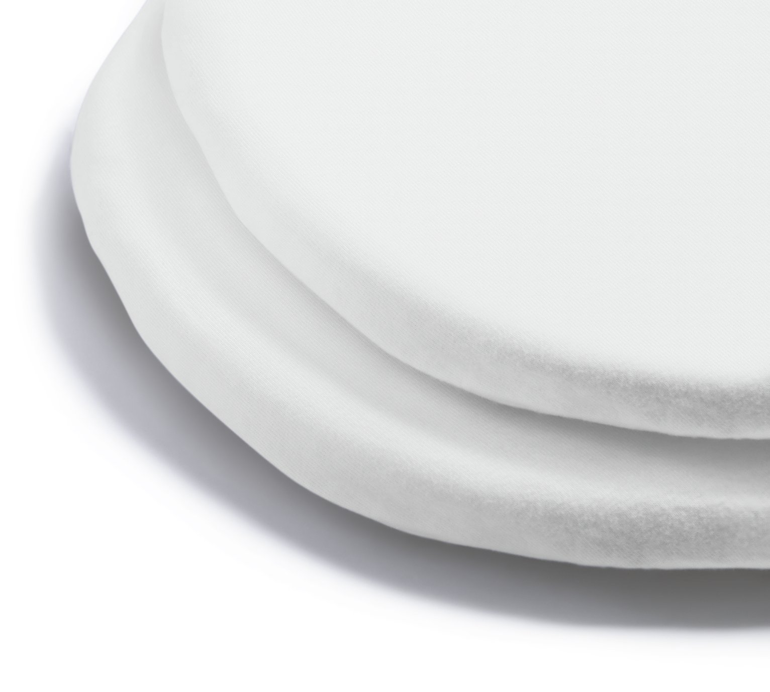 Home Nursery Cotton Jersey 2 Pack White Fitted Sheets - Single