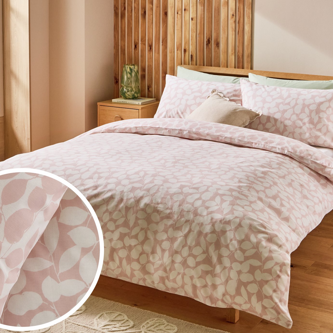 Argos Home Floral Print Pink Bedding Set - Single
