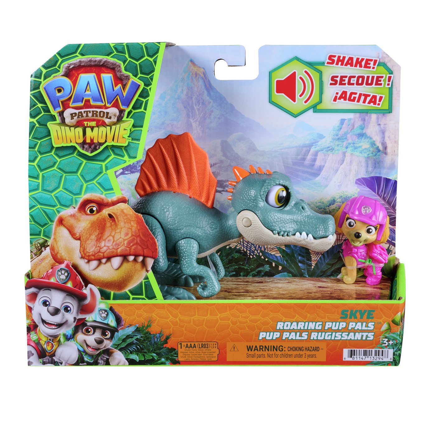 PAW Patrol: The Dino Movie Skye Roaring Pal Figure Playset