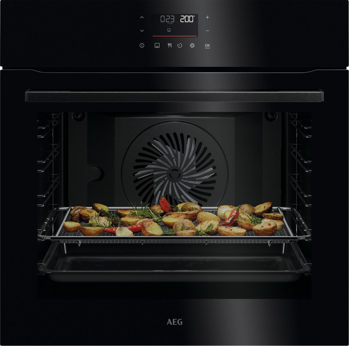 AEG OS6AB50PK Built In Single Electric Oven - Black
