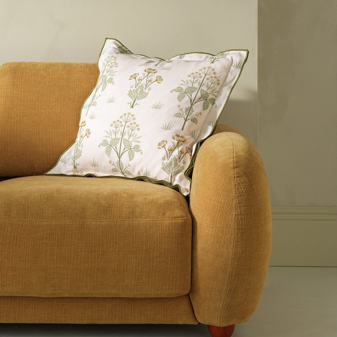 Habitat x Morris & Co. Sweet Meadow Cushion Cream - 50x50cm