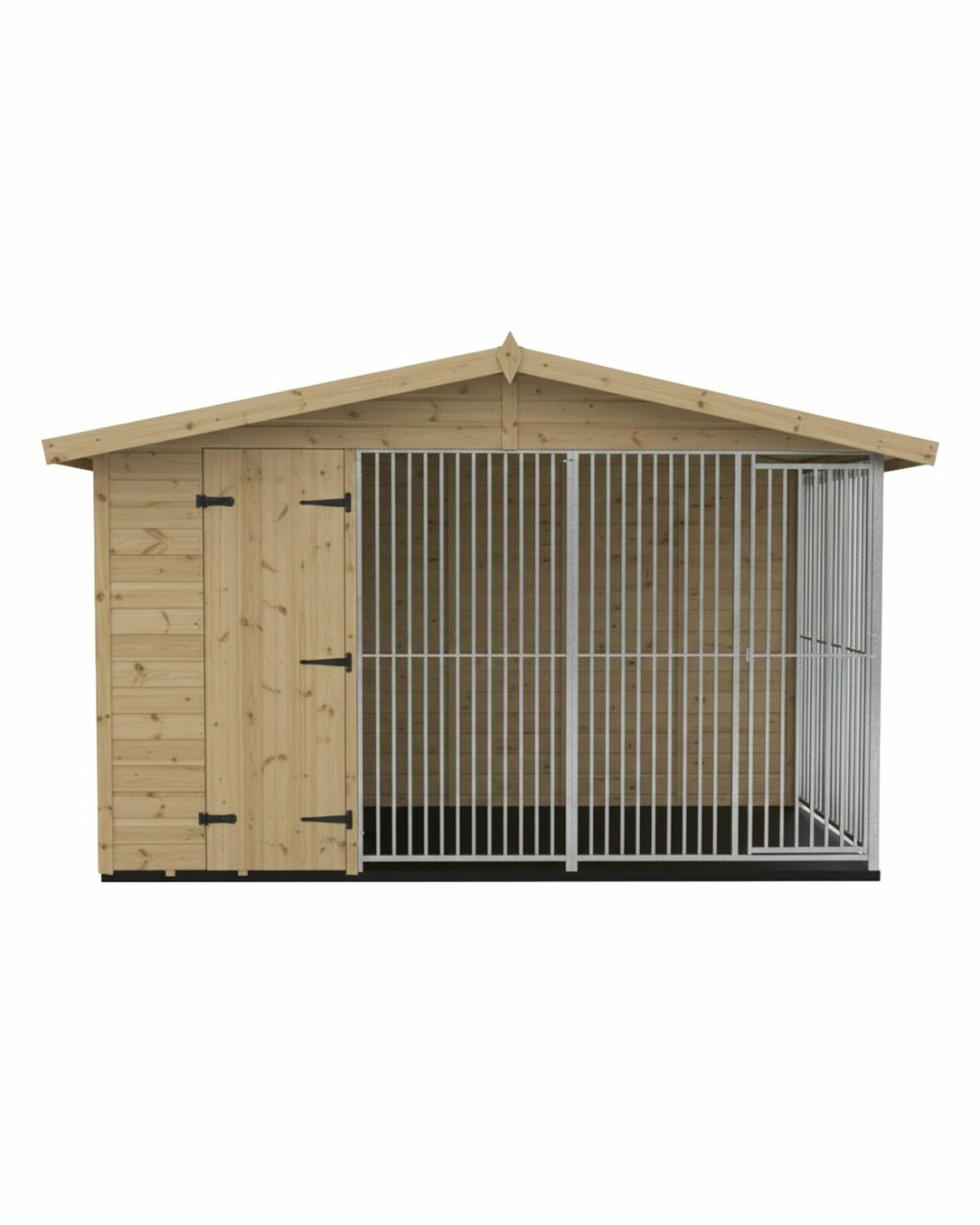 Benchmark Kennels Single Premium Wooden Dog Kennel - 12 x 4ft