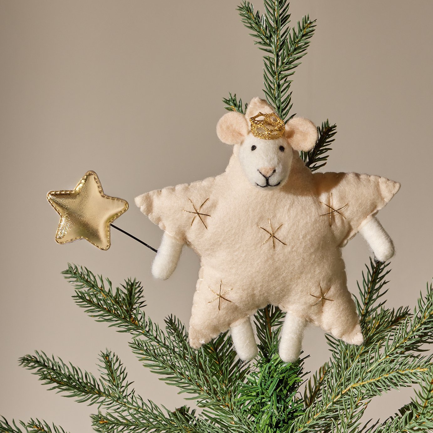 Argos Home Felt Star Sheep Hanging Christmas Ornament