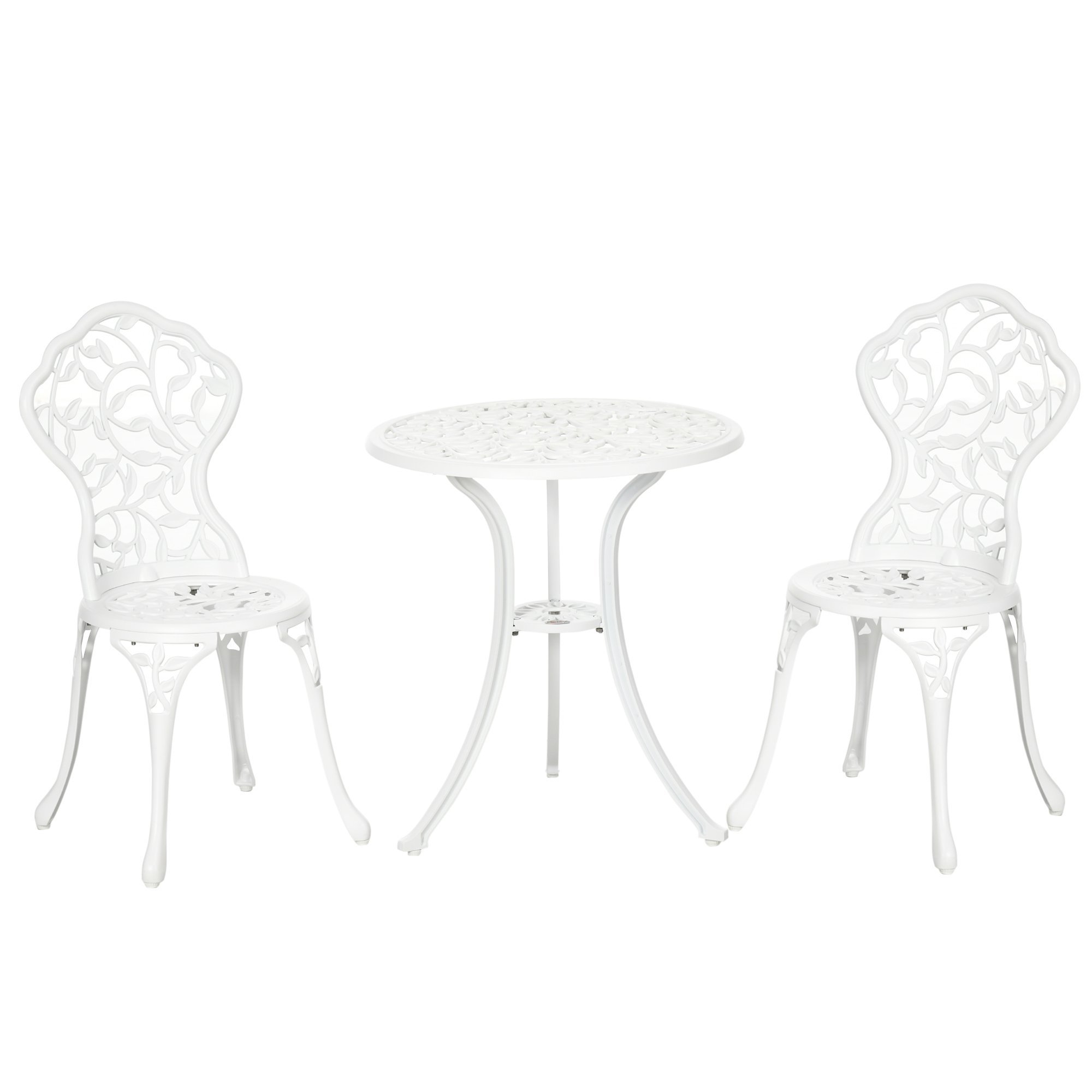Outsunny  Rattan Garden Bistro Set - White