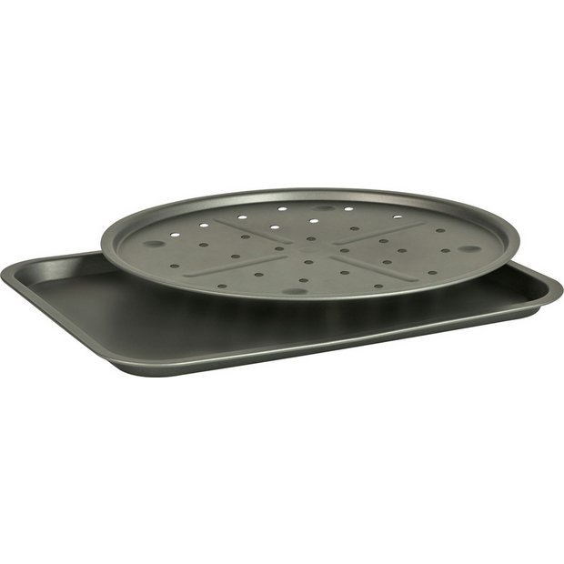 Buy Argos Home 2 Piece Non Stick Pizza Pan & Oven Chip Tray Set