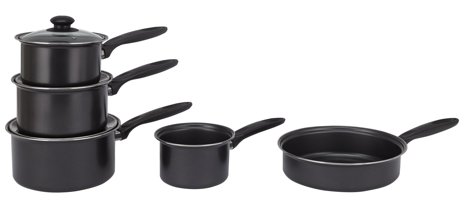 Argos Home 5 Piece Non Stick Carbon Steel Pan Set