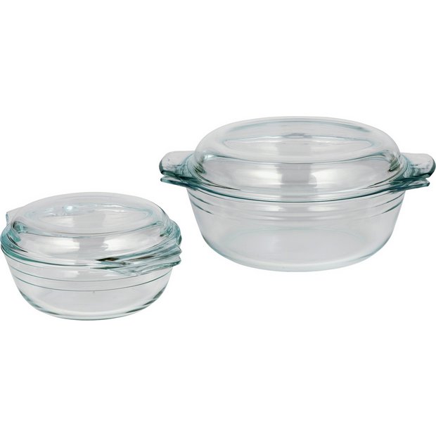 Buy Argos Home 2 Piece Glass Casserole Dish Set Oven and