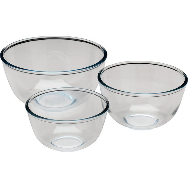 Buy Pyrex 3 Piece Glass Bowl Set | Kitchen utensils | Argos
