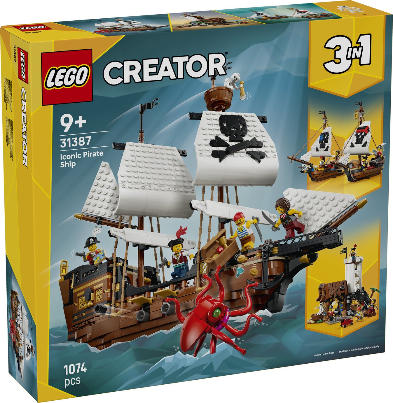 LEGO Creator 3 in 1 Iconic Pirate Ship Toy 31387 PREORDER