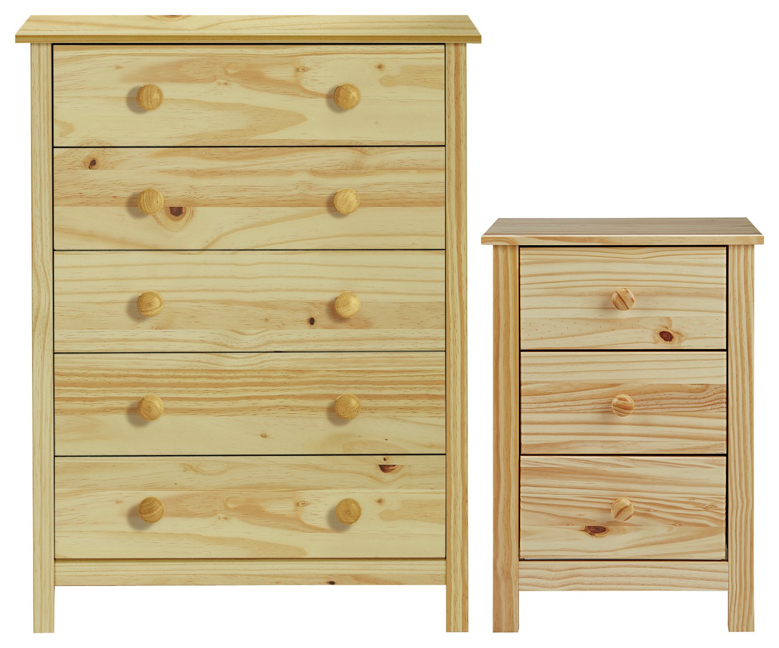 Argos Home Scandinavia Bedside & 5 Drawer Chest Set    