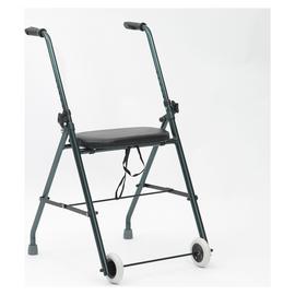 Indoor Lightweight Folding Two Wheel Walking Aid with Seat