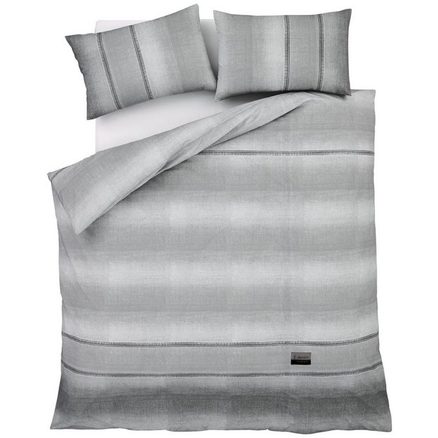 Buy Catherine Lansfield Denim Grey Bedding Set Kingsize Duvet